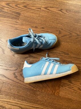 adidas Samoa Sneakers in Light Blue and White